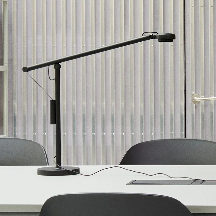 HAY - Fifty-Fifty Desk Lamp, Soft Black
