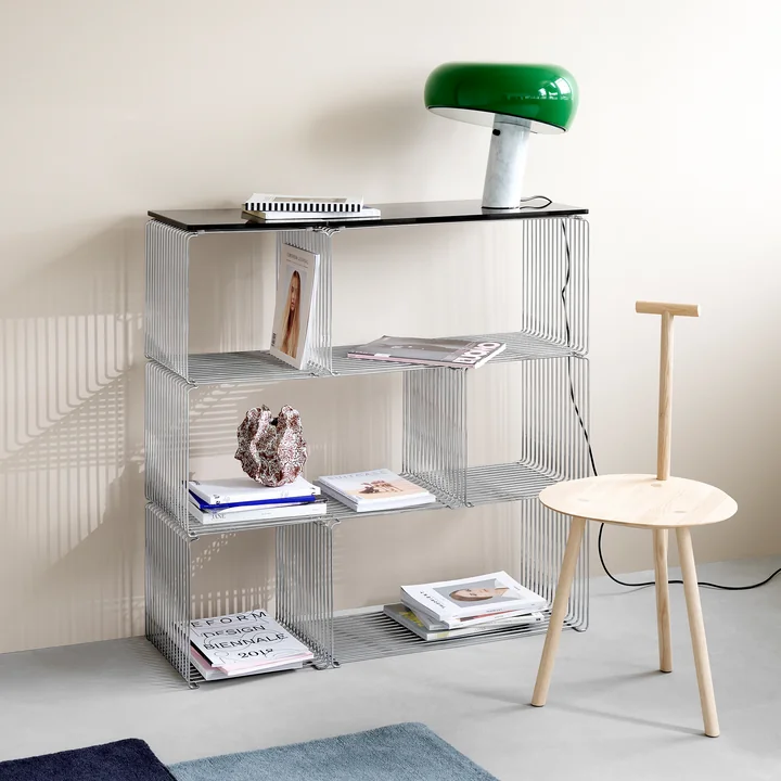 Montana - Panton Wire Shelf / Side Table 34.8 cm, Chrome