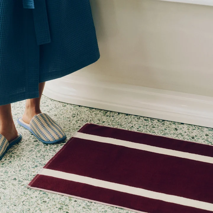 HAY - Stripe Bath Mat 50 x 80 cm, burgundy