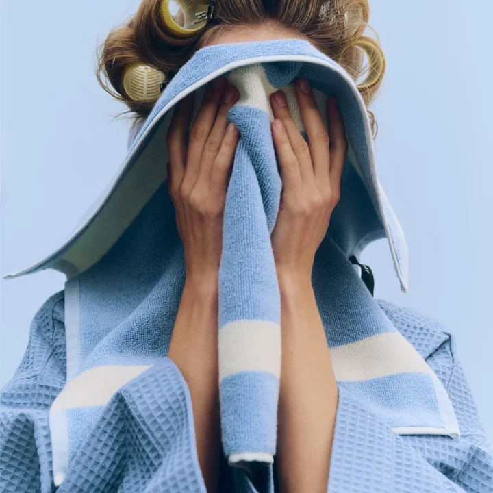 HAY - Stripe Towel, 40 x 60 cm, dusty blue