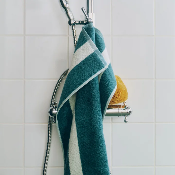 HAY - Stripe Towel, 40 x 60 cm, petrol blue