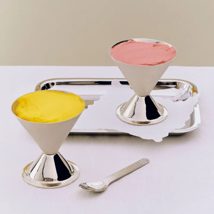HAY - Essential Steel Cone Ice Cream Bowl, Stainless Steel