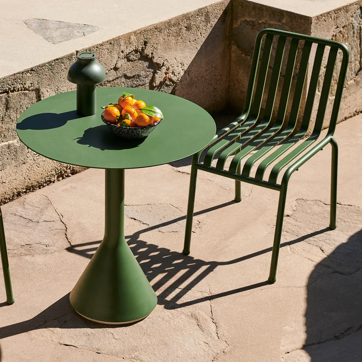 HAY - Palissade Cone Table, Ø 90 x H 74 cm, olive
