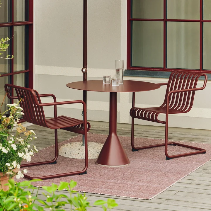 HAY - Palissade Cone Table, Ø 90 x H 74 cm, iron red