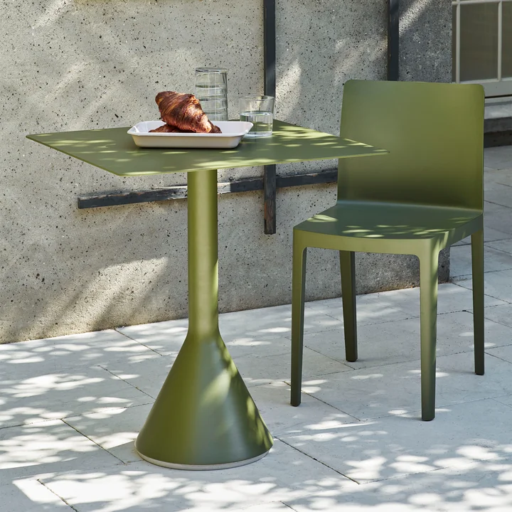 HAY - Palissade Cone Bistro table 65 x 65 cm, H 74 cm, olive