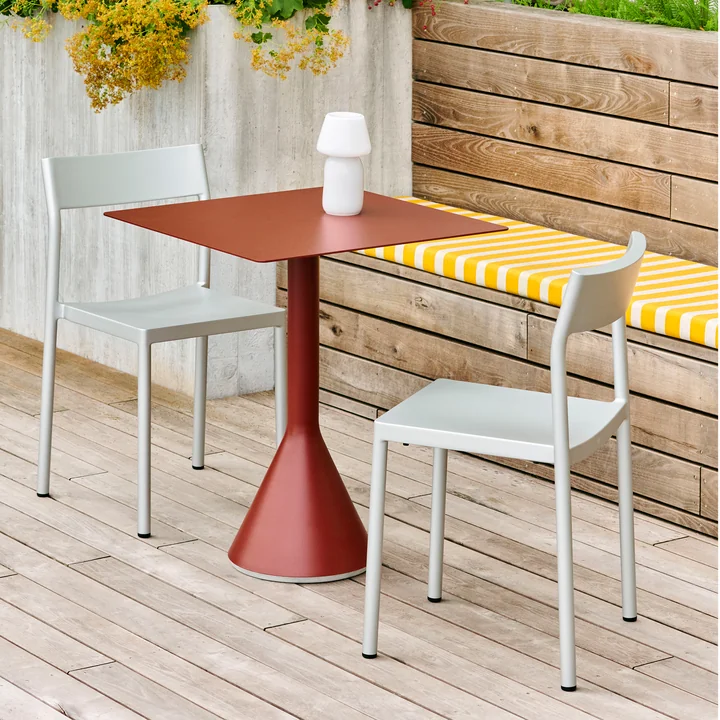 HAY - Palissade Cone Bistro table 65 x 65 cm, H 74 cm, iron red