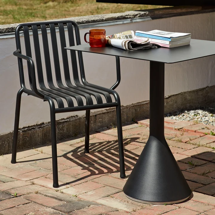 HAY - Palissade Cone Bistro table 65 x 65 cm, H 74 cm, anthracite