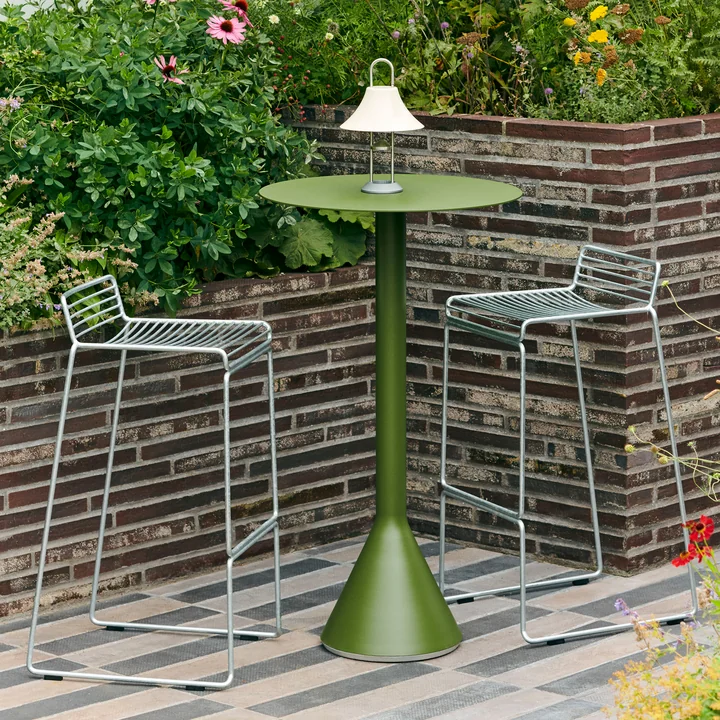 HAY - Palissade Cone Bar Table, Ø 60 x H 105 cm, olive