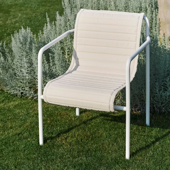 HAY - Palissade Quilted Cushion for Dining Armchair, Cream-White