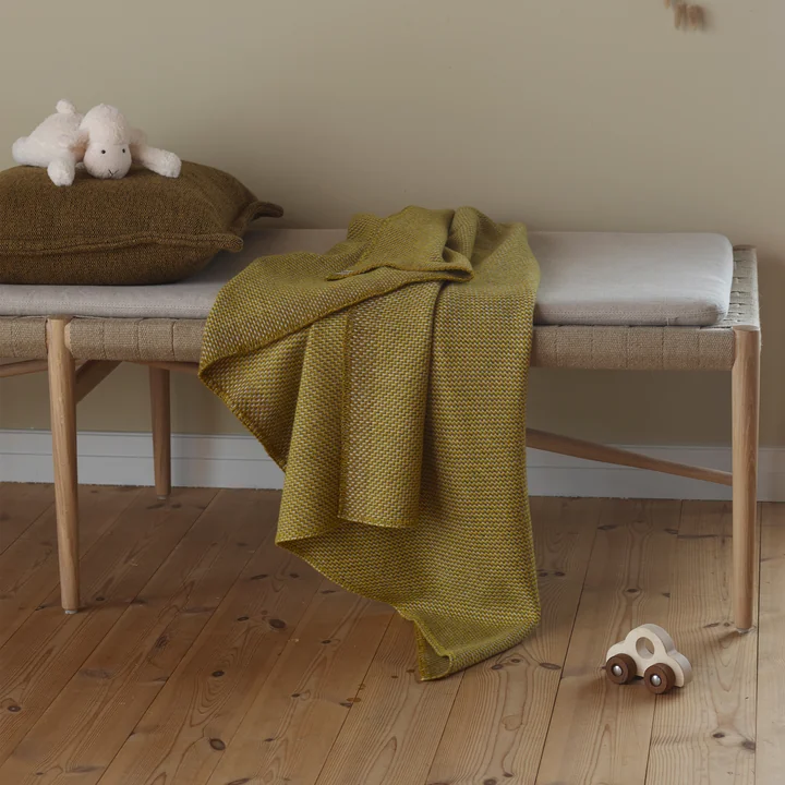 Røros Tweed - Una Wool Blanket 200 x 150 cm, ochre