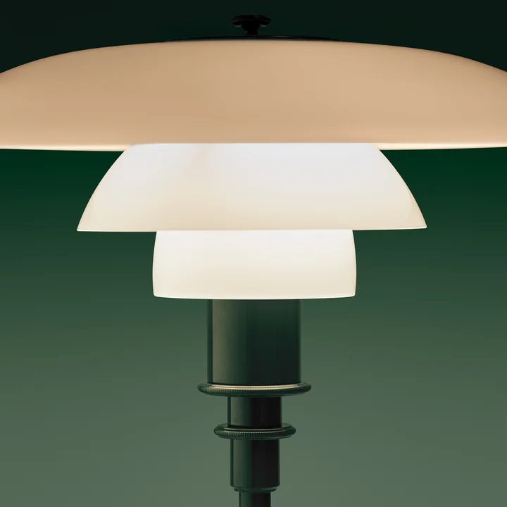 Louis Poulsen - " PH 3/2 " Glossy Table Lamp, deep green