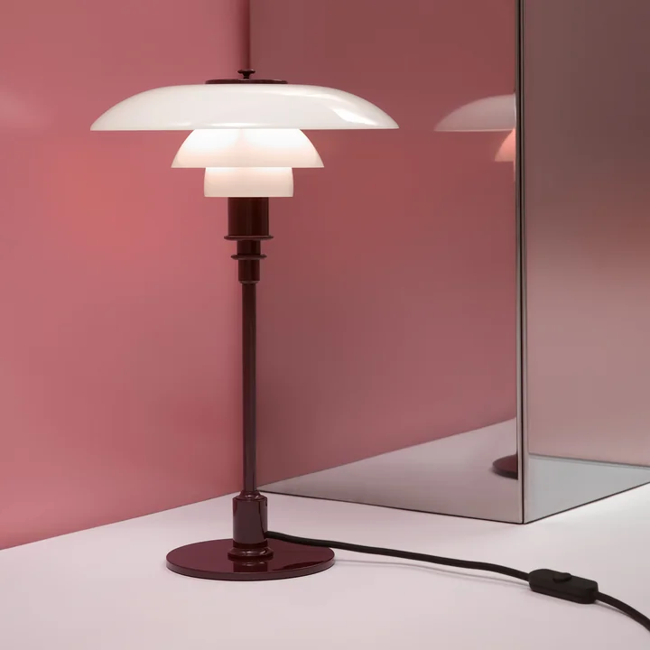 Louis Poulsen - PH 3/2 Glossy Table Lamp, burgundy