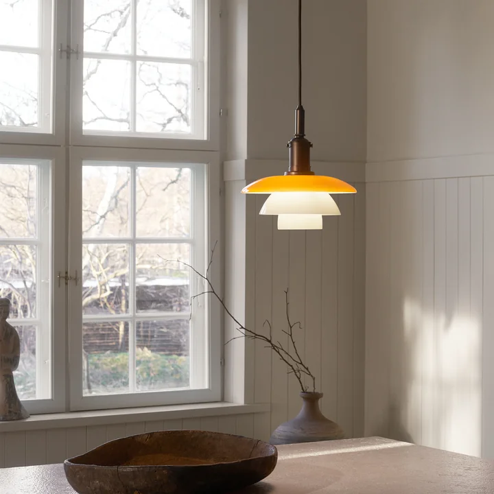 Louis Poulsen - PH 3/3 Centenary Edition Pendant Light, amber / opal white