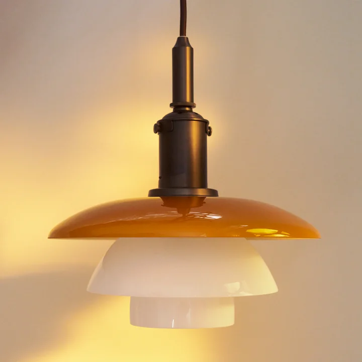 Louis Poulsen - PH 3/3 Centenary Edition Pendant Light, amber / opal white