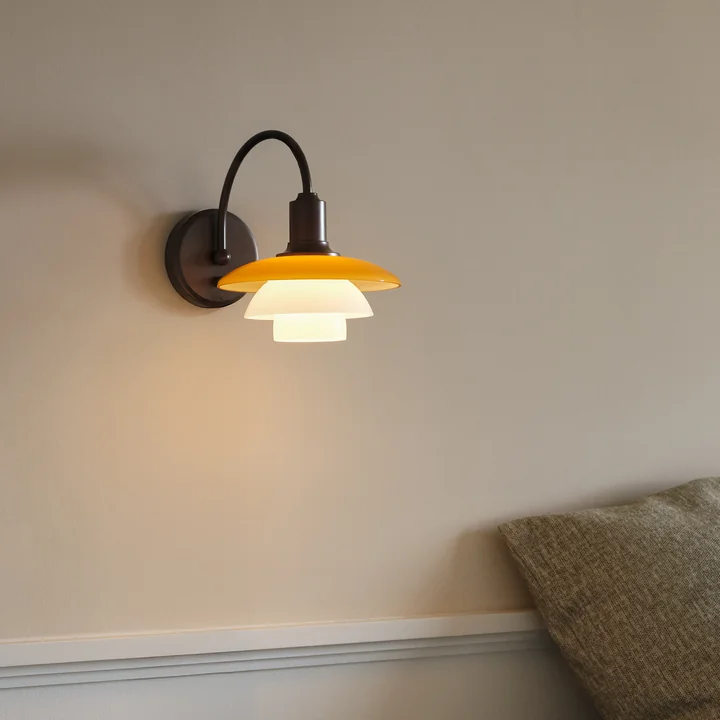 Louis Poulsen - PH 2/2 Centenary Edition Wall Sconce, Amber / Opal White