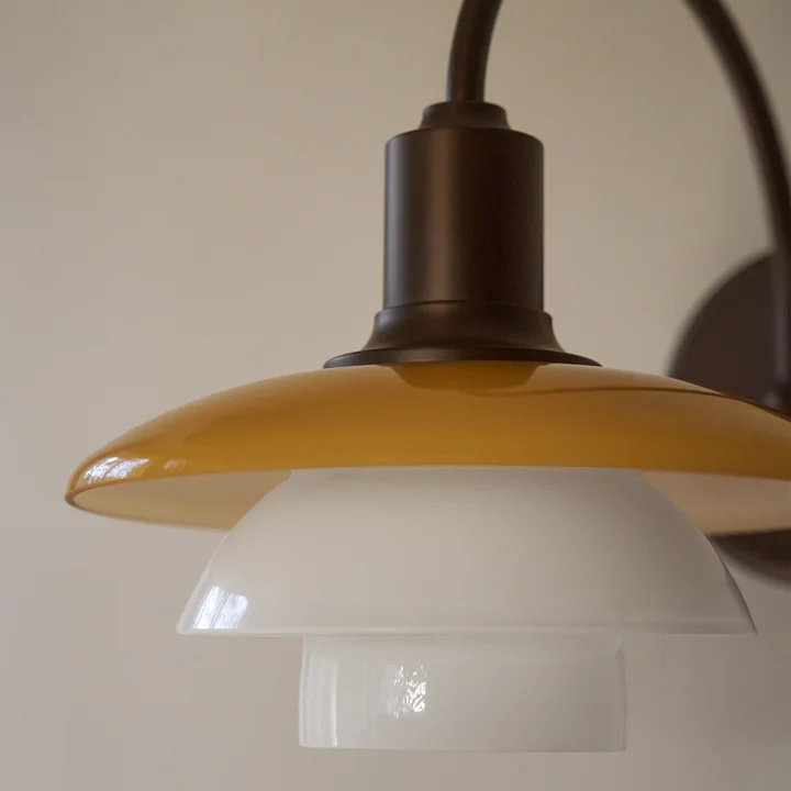 Louis Poulsen - PH 2/2 Centenary Edition Wall Sconce, Amber / Opal White