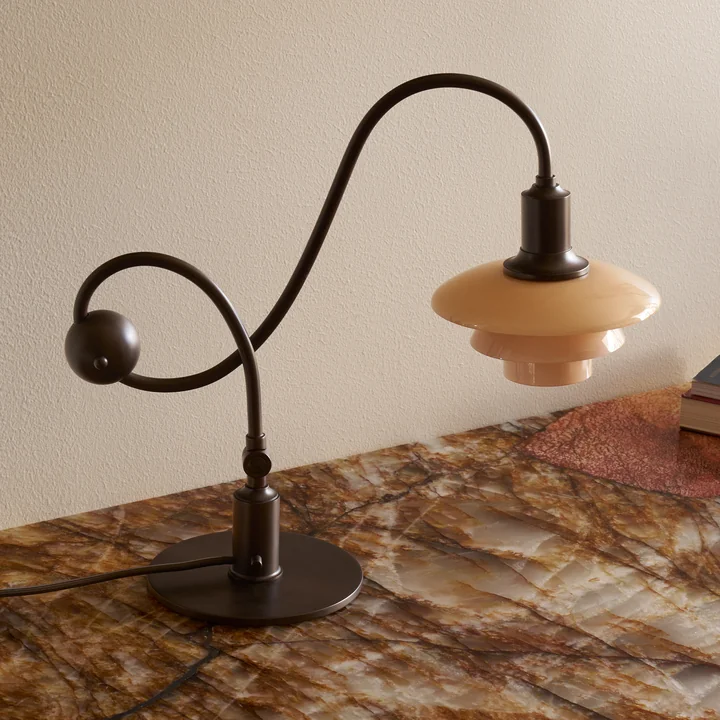Louis Poulsen - PH 1/1 " Piano " Table Lamp, Dusty Terracotta, Limited Edition