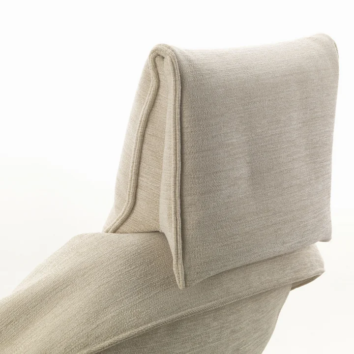 Vitra - Bascule highback, 4-star aluminum base in chalk, F80 Iroko cream cover