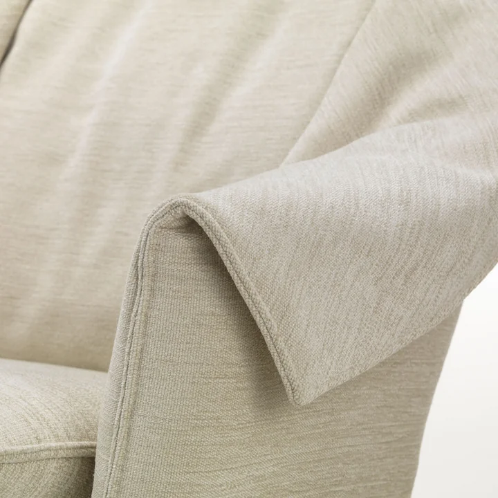 Vitra - Bascule highback, 4-star aluminum base in chalk, F80 Iroko cream cover