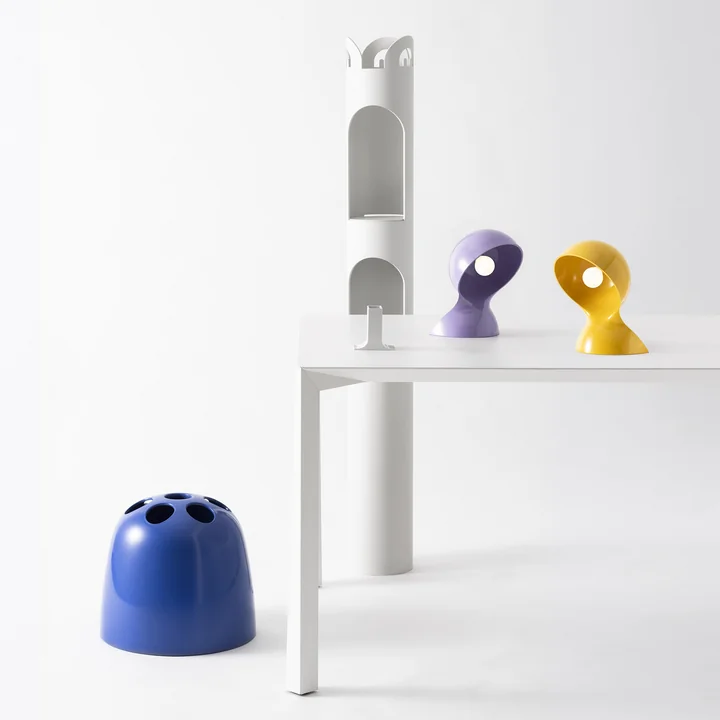 Artemide - " Dalù " Table Lamp and "Dedalo" Umbrella Stand, Color Matt Edition