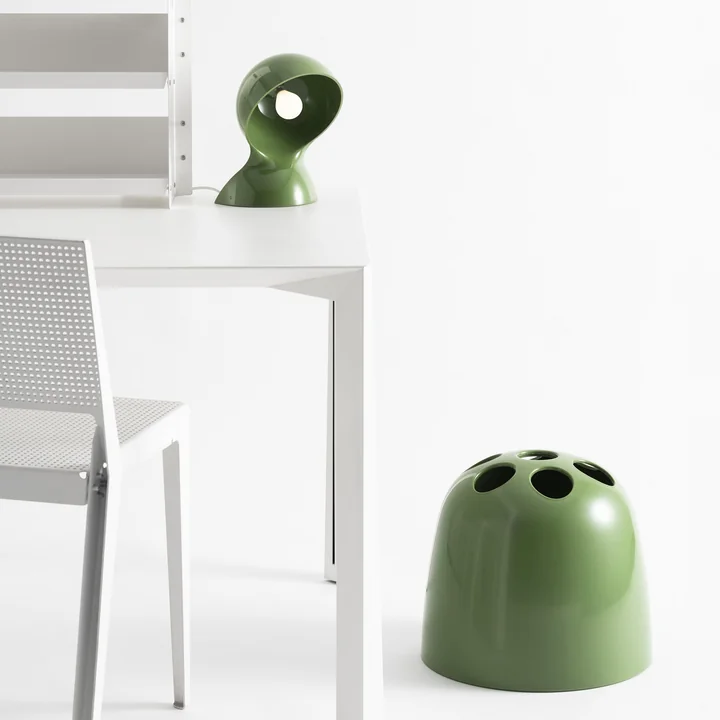 Artemide - " Dalù " Table Lamp and "Dedalo" Umbrella Stand, green