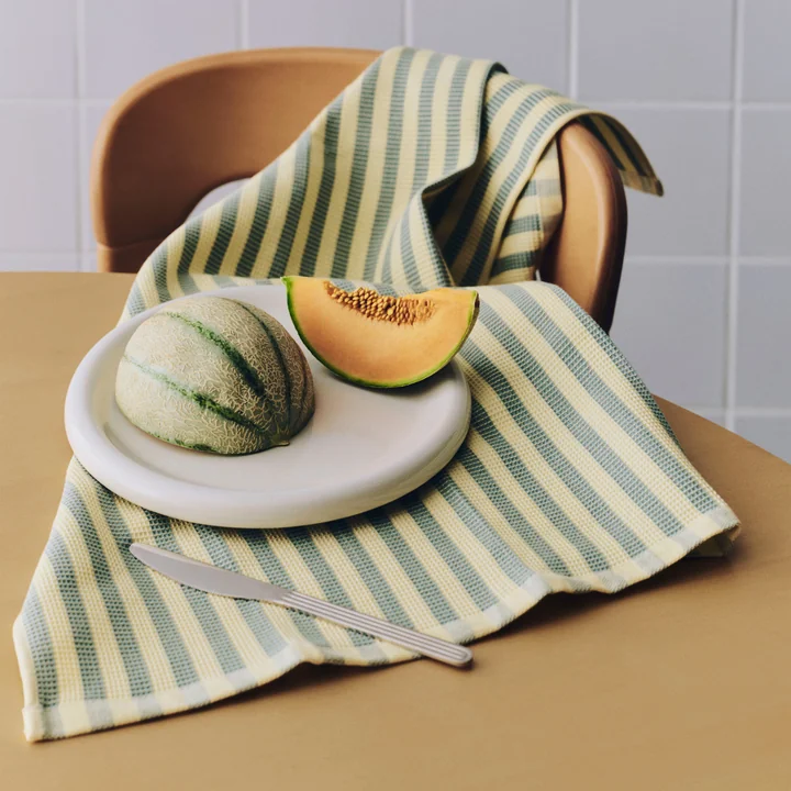 HAY - " Canteen " Dish Towel, Green/Yellow