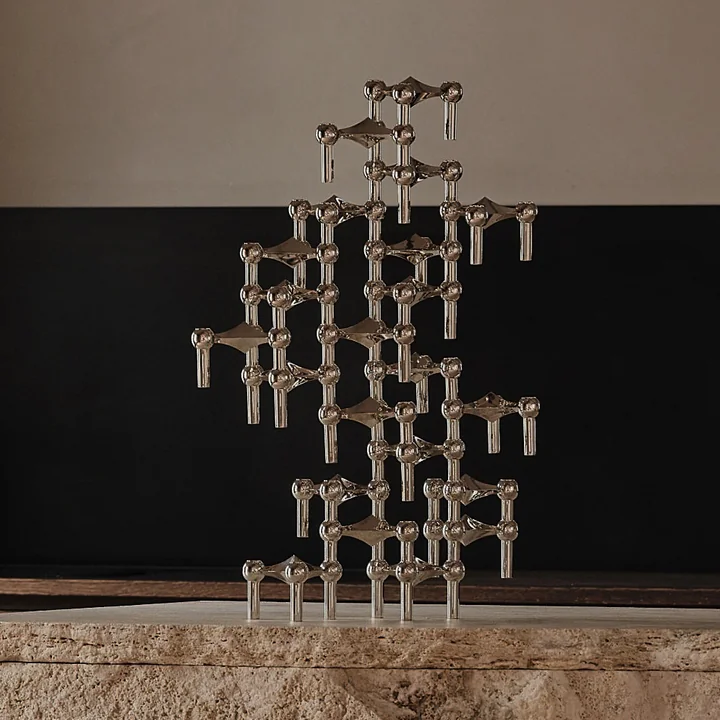Stoff Nagel - Candleholder, chrome