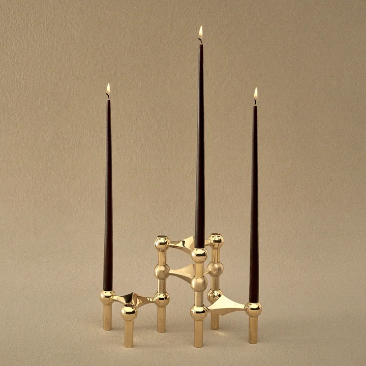Stoff Nagel - Candleholder, brass
