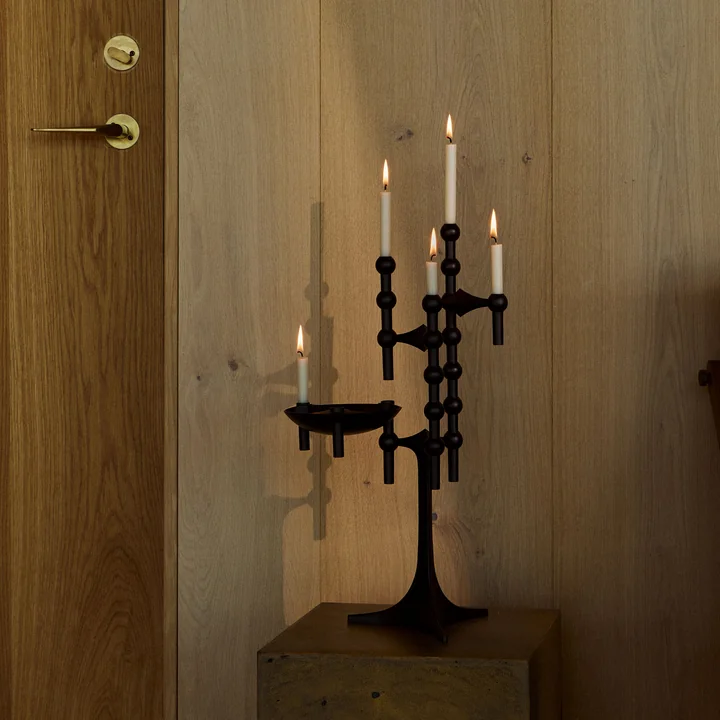 Stoff Nagel - Candleholder, black