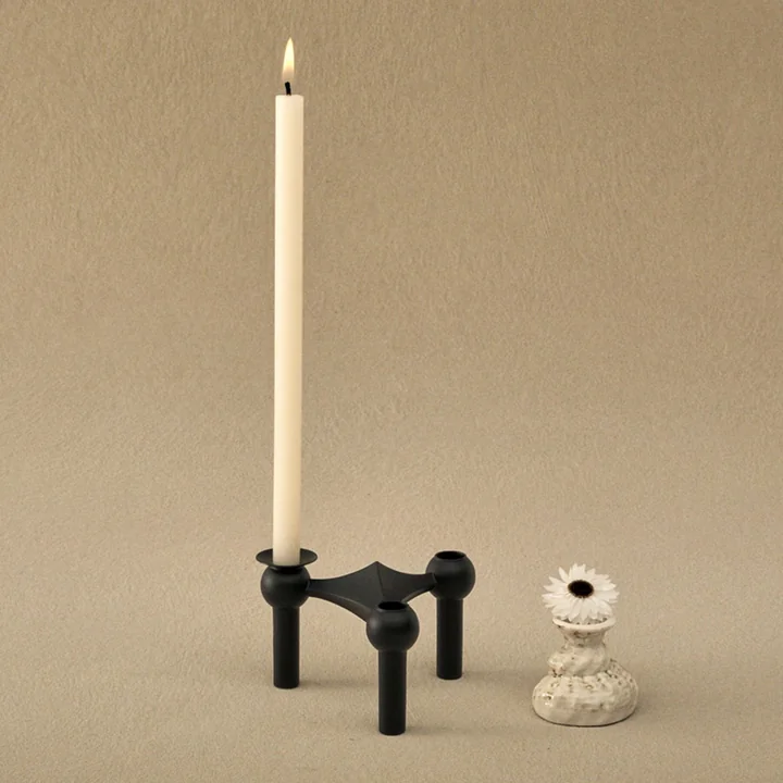 Stoff Nagel - Candle sleeve, black