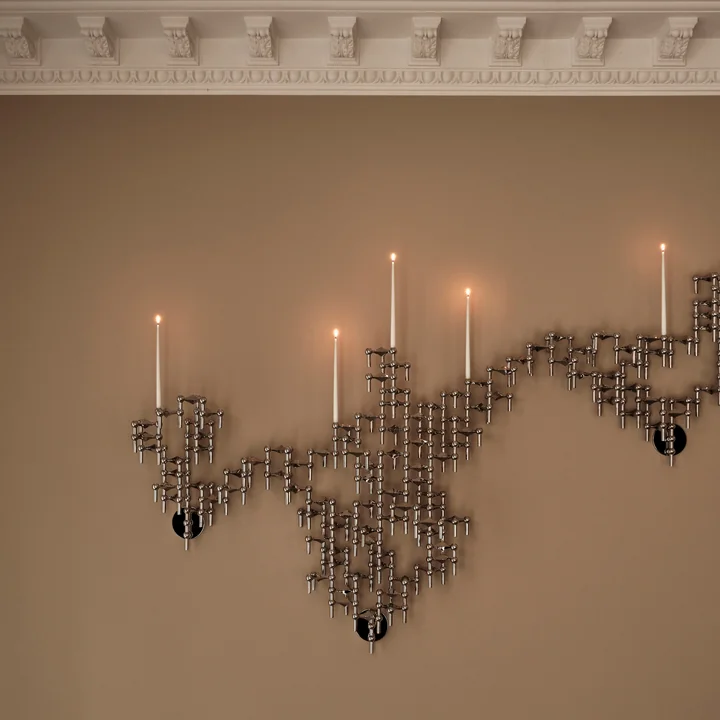Nagel - Wall Mount for Candle Holders, Chrome