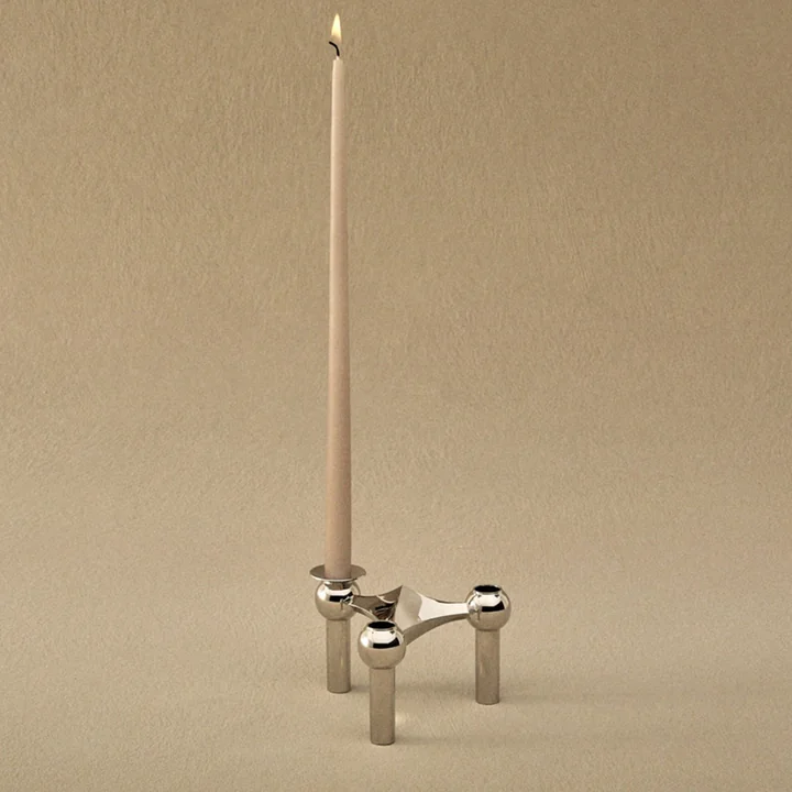 Stoff Nagel - Candle Sleeve, Ø 2.85 cm, Chrome