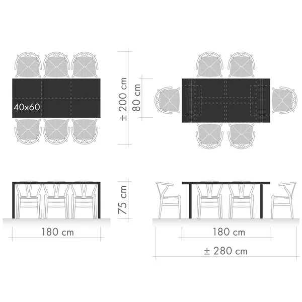 Dining tables Figure 1 - Seating arrangement