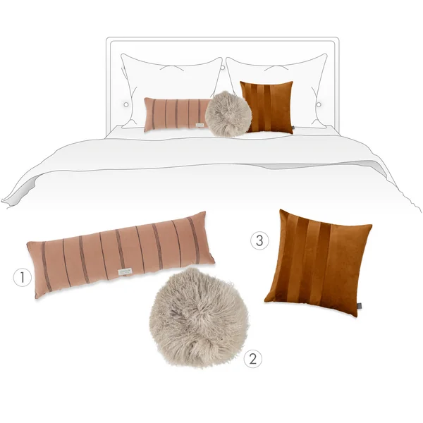 Cushion: mix of patterns and materials