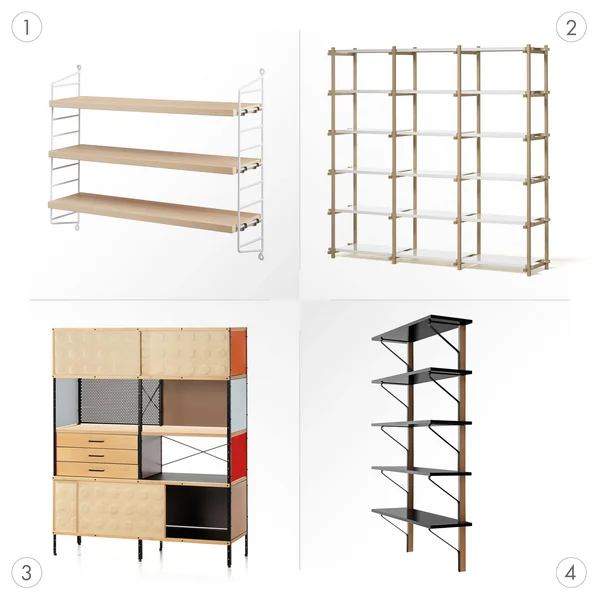 Variety of shelves