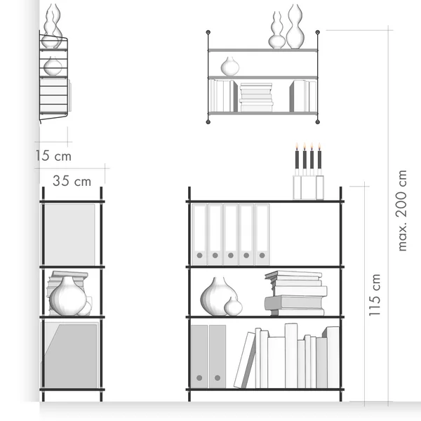 Depth of shelves / wall mounting