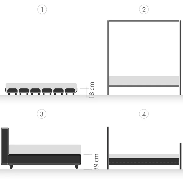 Bed - frame and lying height