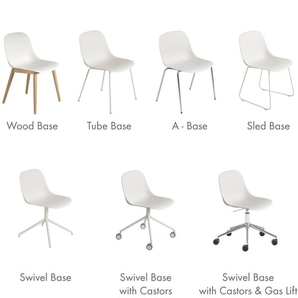 Fiber Side Chairs and their bases