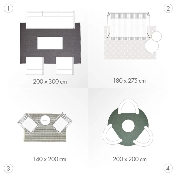 The right dimensions for the outdoor carpet