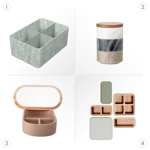 Storage boxes with extras