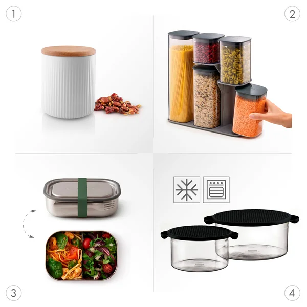 Types of use of the storage tins and storage jars