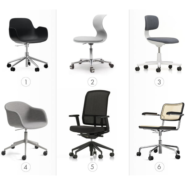 Office chairs: upholstery and material