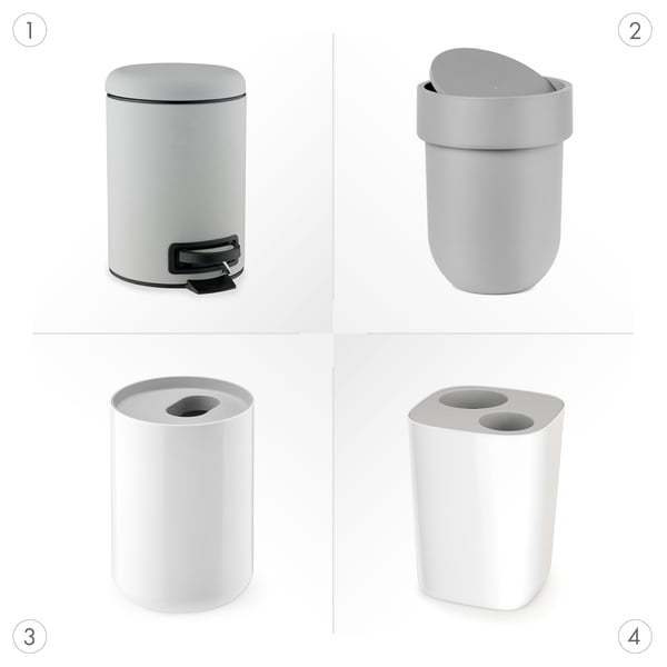 The right trash can for kitchen and bathroom
