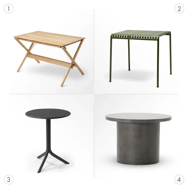 Garden tables - materials