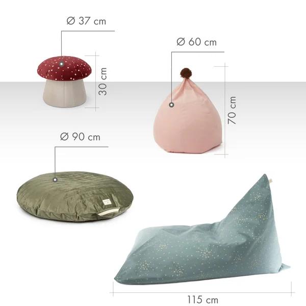 Product subcategory - Child seat bags - Overview of different sizes