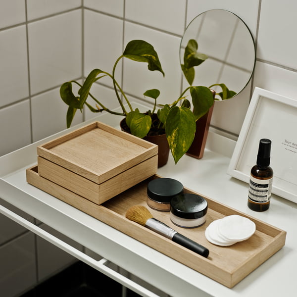 The Nomad Tray from Skagerak on the dressing table