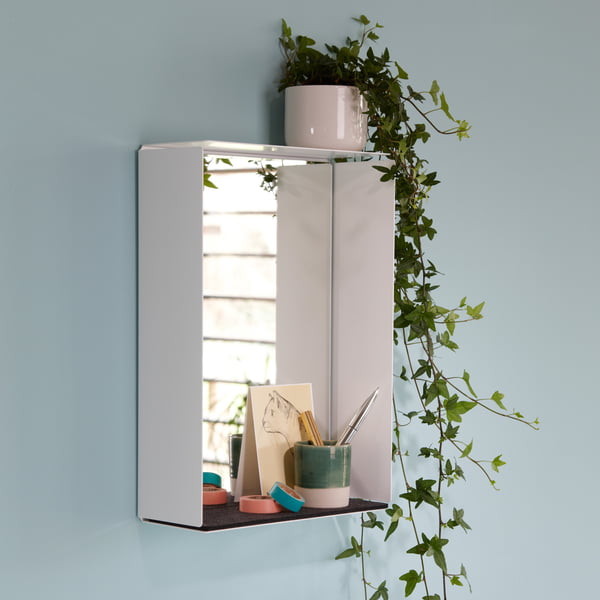 The wall mirror by Konstantin Slawinski is a mirror and a tray at a time