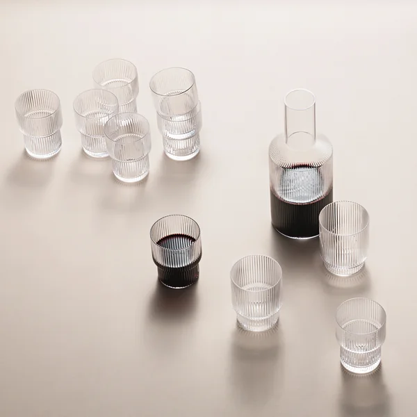 Ripple glasses and carafe from Ferm Living