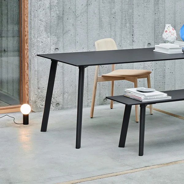 The HAY - Copenhague CPH Deux 210 dining table 140 x 75 cm in black