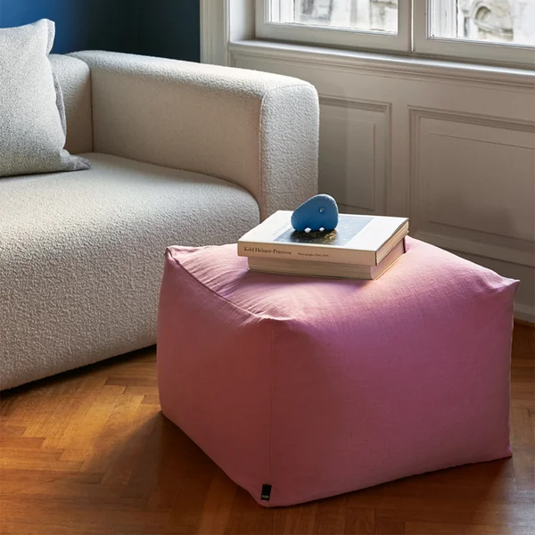Varer Pouf by HAY in cool rose